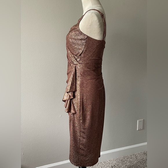 Zokai - Brown and Rose Gold Party Dress - Picture 8 of 11